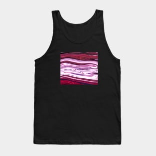 Red Pink Marble liquid colors grading pattern Waves Tank Top